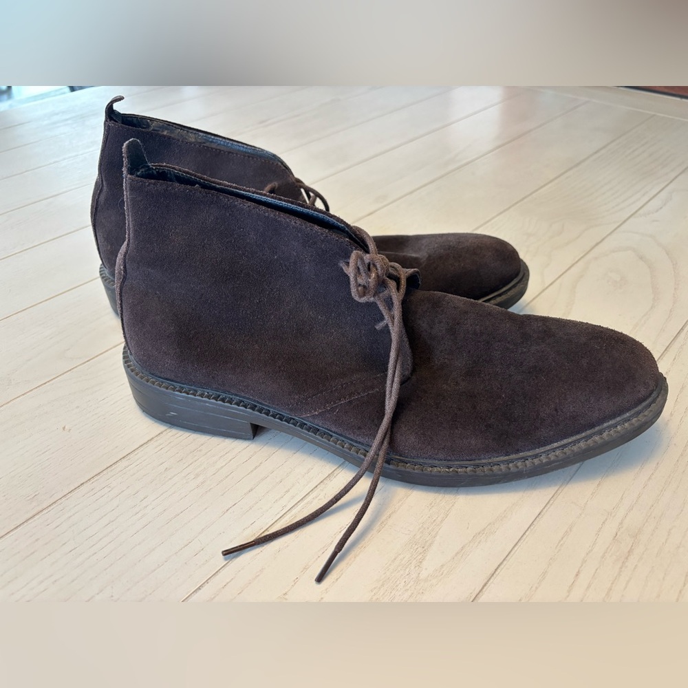Joseph Abboud chocolate suede shoes size 10.5